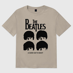 Футболка оверсайз мужская A Hard Days Night, цвет: миндальный