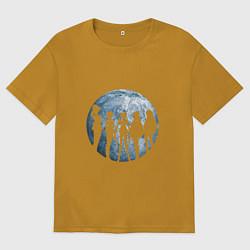 Футболка оверсайз мужская Войны в матросках, цвет: горчичный