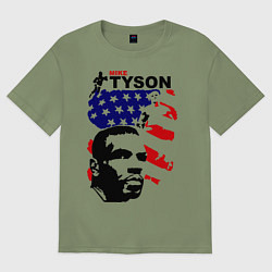 Футболка оверсайз мужская Mike Tyson: USA Boxing, цвет: авокадо