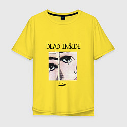 Футболка оверсайз мужская Dead Inside, цвет: желтый