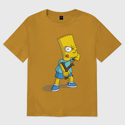 Футболка оверсайз мужская Bart Bully, цвет: горчичный