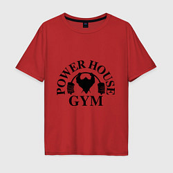 Футболка оверсайз мужская Power House Gym, цвет: красный