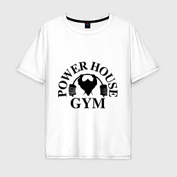 Футболка оверсайз мужская Power House Gym, цвет: белый