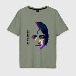 Футболка оверсайз мужская John Lennon: Techno, цвет: авокадо