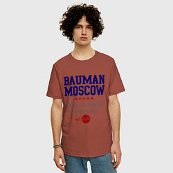 Футболка оверсайз мужская Bauman STU, цвет: кирпичный — фото 2