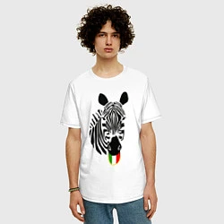 Футболка оверсайз мужская Juventus Zebra, цвет: белый — фото 2
