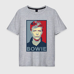 Футболка оверсайз мужская Bowie Poster, цвет: меланж