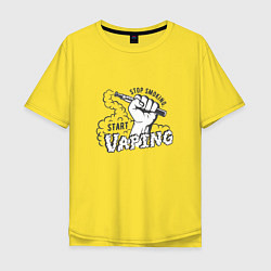 Мужская футболка оверсайз Stop smoking, start vaping