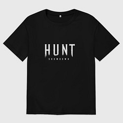 Футболка оверсайз мужская Hunt: Showdown White Logo, цвет: черный