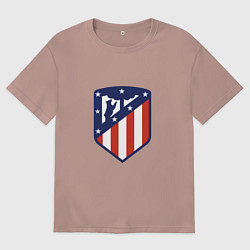 Футболка оверсайз мужская Atletico Madrid, цвет: пыльно-розовый
