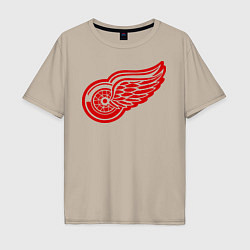 Футболка оверсайз мужская Detroit Red Wings: Pavel Datsyuk, цвет: миндальный