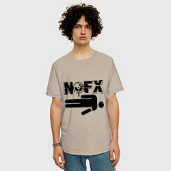 Футболка оверсайз мужская NOFX crushman, цвет: миндальный — фото 2