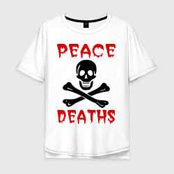 Мужская футболка оверсайз Peace deaths или просто пи!!!дец