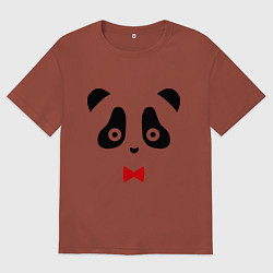 Футболка оверсайз мужская Панда (мужская), цвет: кирпичный