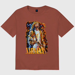 Мужская футболка оверсайз Cobain Art