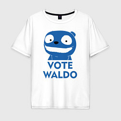 Футболка оверсайз мужская Vote Waldo, цвет: белый