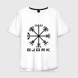 Футболка оверсайз мужская Bjork Rune, цвет: белый