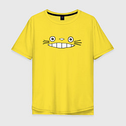 Футболка оверсайз мужская Totoro face, цвет: желтый