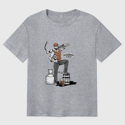 Футболка оверсайз мужская Бутлегер, цвет: меланж