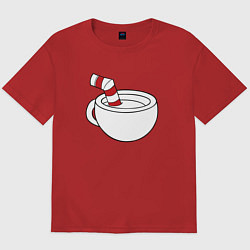 Футболка оверсайз мужская Red Cuphead, цвет: красный