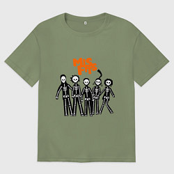 Футболка оверсайз мужская Misfits Skeletons, цвет: авокадо