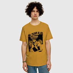 Футболка оверсайз мужская Сплин: Линия Жизни, цвет: горчичный — фото 2