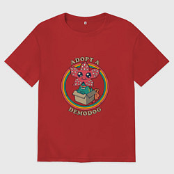 Мужская футболка оверсайз Adopt a Demodog
