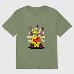 Футболка оверсайз мужская Homer Relax, цвет: авокадо