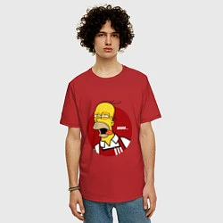 Футболка оверсайз мужская KFC Homer, цвет: красный — фото 2