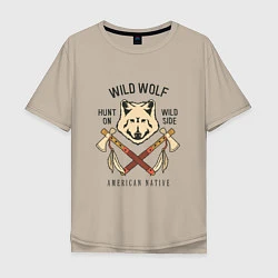 Мужская футболка оверсайз Wild Wolf