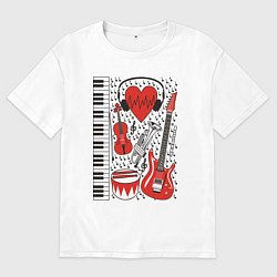 Мужская футболка оверсайз Истинный меломан