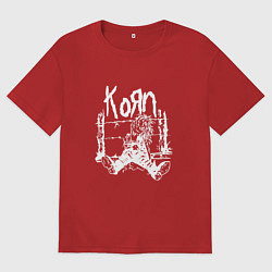 Футболка оверсайз мужская Korn, цвет: красный