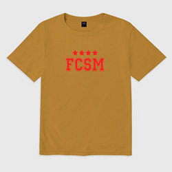 Футболка оверсайз мужская FCSM Club, цвет: горчичный