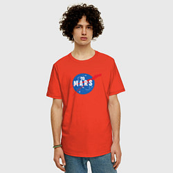 Футболка оверсайз мужская Elon Musk: To Mars, цвет: рябиновый — фото 2