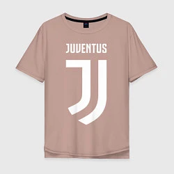 Футболка оверсайз мужская FC Juventus, цвет: пыльно-розовый