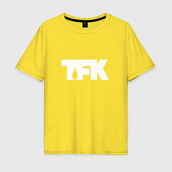 Футболка оверсайз мужская TFK: White Logo, цвет: желтый