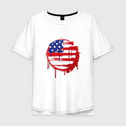 Мужская футболка оверсайз Кровавая Америка