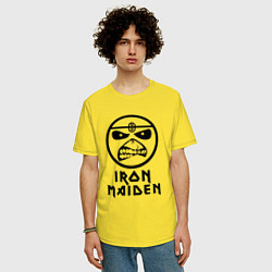 Футболка оверсайз мужская Iron Maiden, цвет: желтый — фото 2