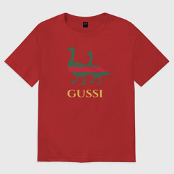 Футболка оверсайз мужская GUSSI GG, цвет: красный