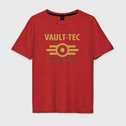 Футболка оверсайз мужская Vault Tec, цвет: красный