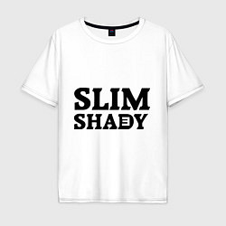 Футболка оверсайз мужская Slim Shady: Big E, цвет: белый