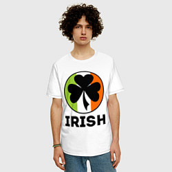 Футболка оверсайз мужская Irish - цвет флага, цвет: белый — фото 2