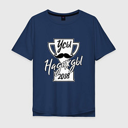 Мужская футболка оверсайз Усы надежды 2018