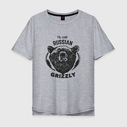 Футболка оверсайз мужская Russian Grizzly, цвет: меланж