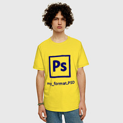 Футболка оверсайз мужская Photoshop, цвет: желтый — фото 2