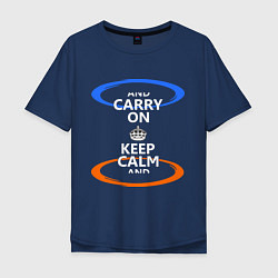 Мужская футболка оверсайз Keep Calm & Portal