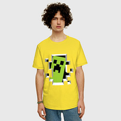Футболка оверсайз мужская Crash Minecraft, цвет: желтый — фото 2