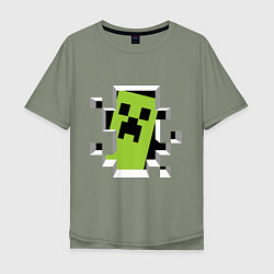 Футболка оверсайз мужская Crash Minecraft, цвет: авокадо