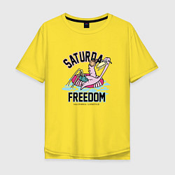 Футболка оверсайз мужская Saturday Freedom, цвет: желтый