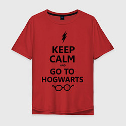 Мужская футболка оверсайз Keep Calm & Go To Hogwarts